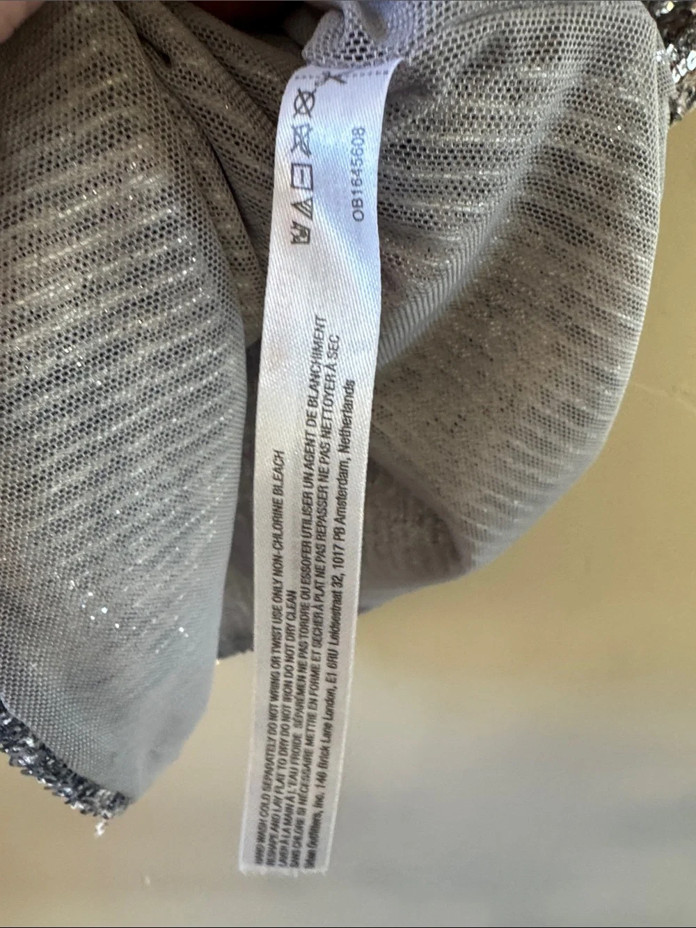 Free People Intimately Silver Sequin Tie-Strap Cami
